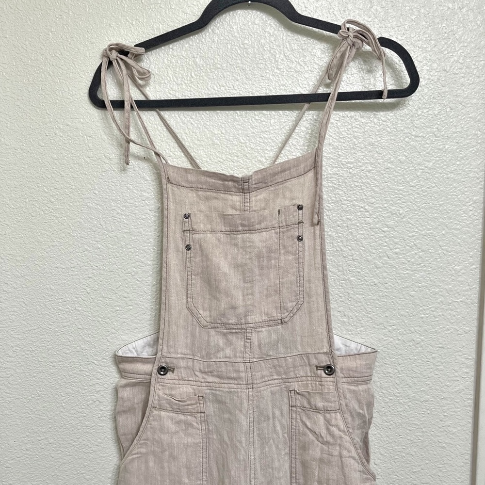 Free People Natural Sights Overalls Linen Cotton Blend Size XS - Picture 2 of 11